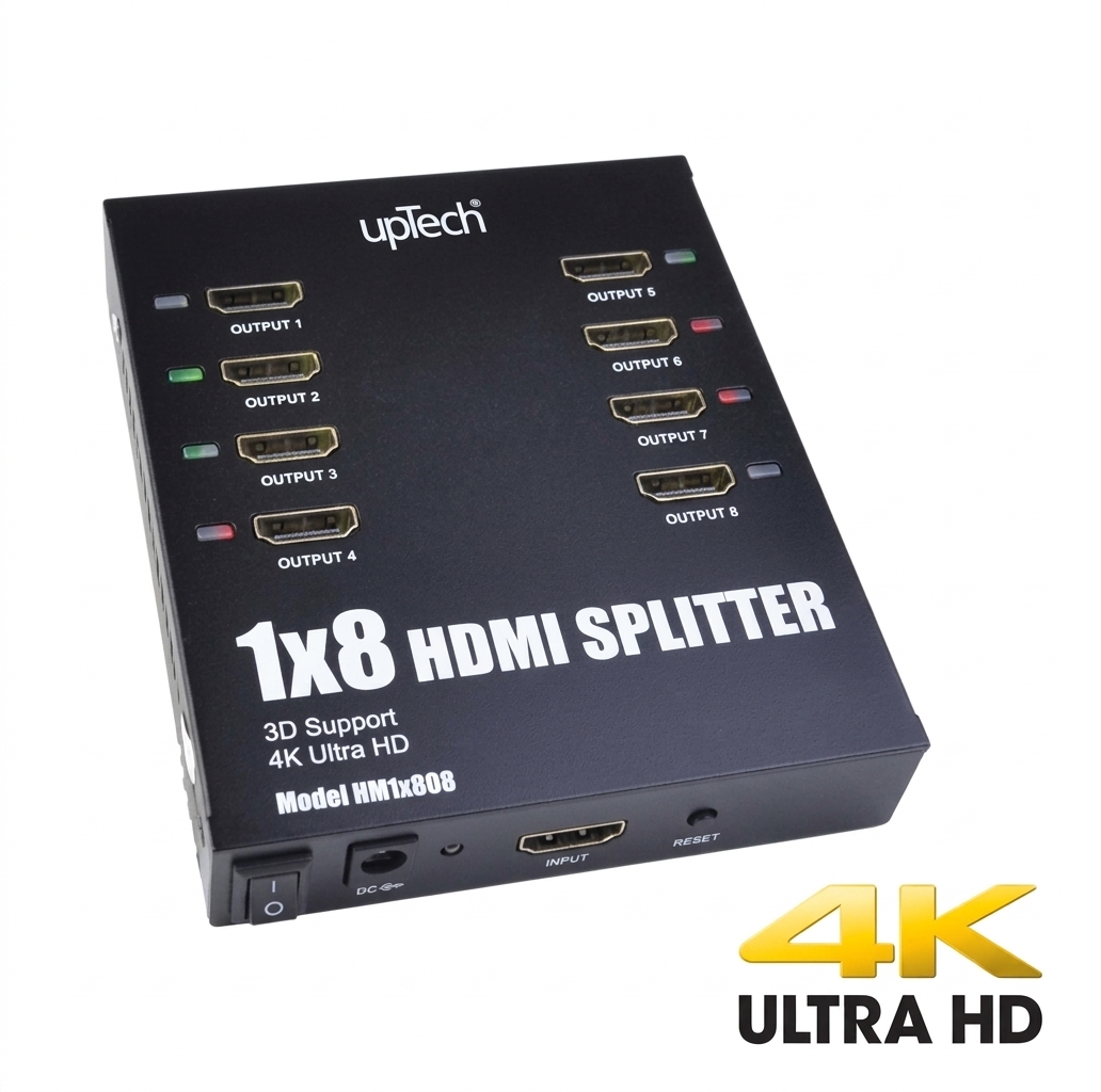 UPTECH HDMI1408 1X8 HDMI SPLİTTER- 3D DESTEĞİ FULLHD 1.4 VERSİON 4K