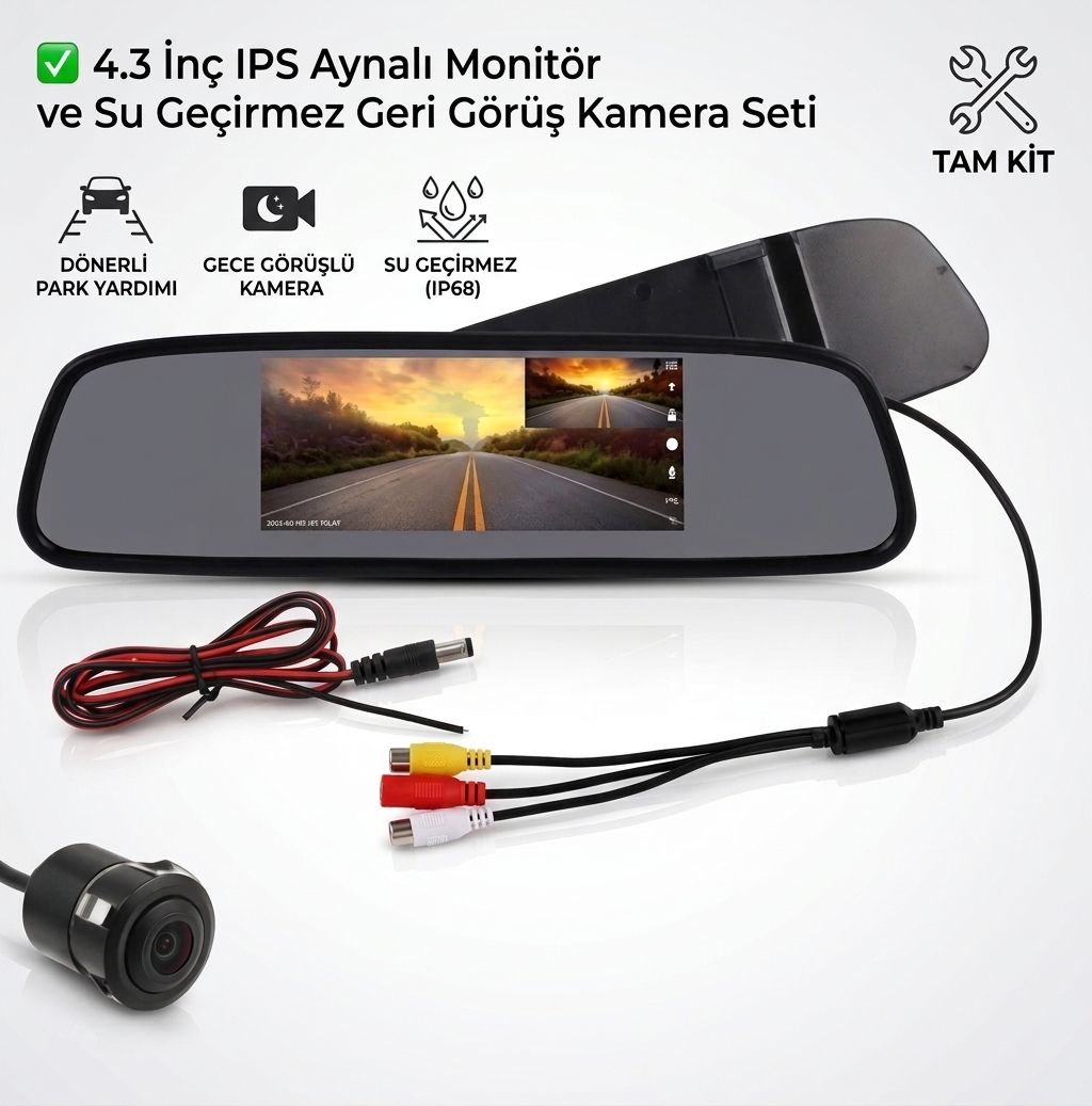 DİKİZ AYNA KAMERA 5 INC HD MONİTOR PARK KAMERA
