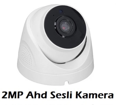 2MP SESLİ AHD DOME GÜVENLİK KAMERASI DAHİLİ MİKROFONLU