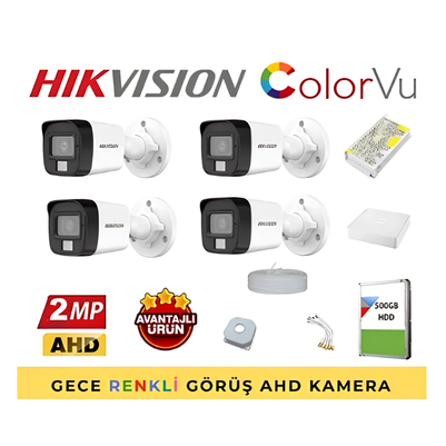 HİKVİSİON 4 KAMERALI DIŞ ORTAM GÜVENLİK KAMERA SETİ