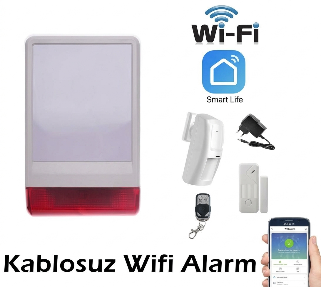 KABLOSUZ WİFİ SMART HOME ALARM SETİ KURULUM DAHİL