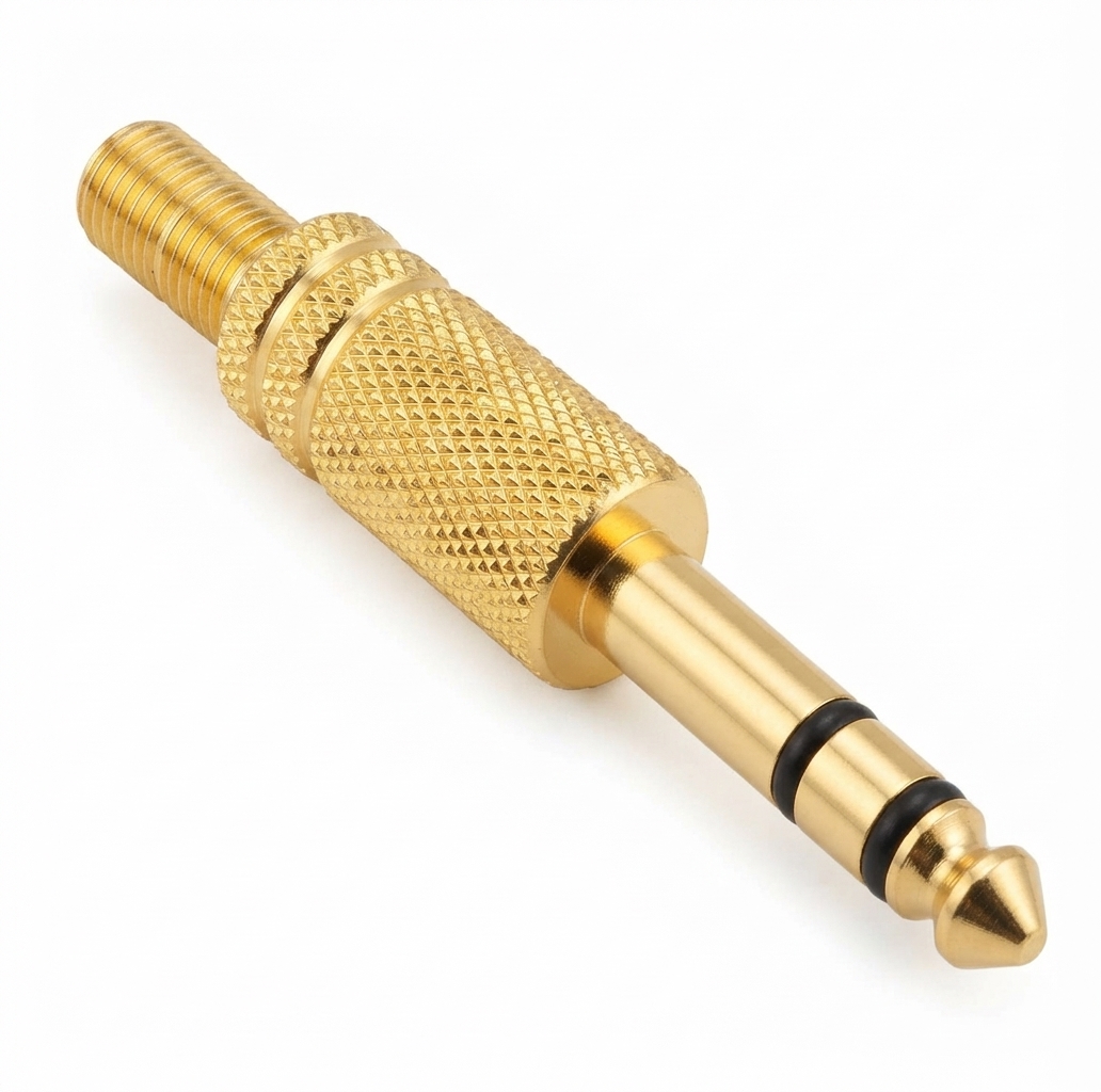 UPTECH KJ31GS 6.3MM STEREO ERKEK JACK GOLD