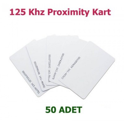 125 kHz Proximity Kart Göster Geç Akıllı Manyetik Kart 50 lik