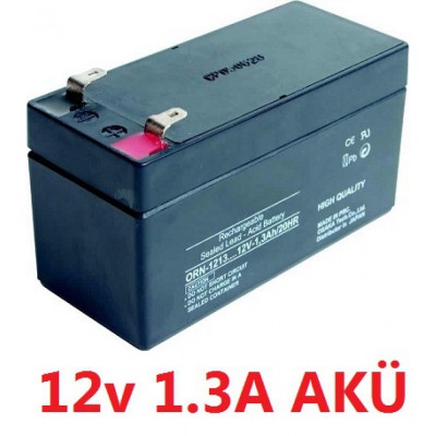 12 Volt 1.3Ah Akü - 12V 1.3Ah Bakımsız Kuru Akü