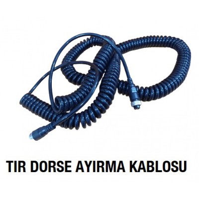 Tır Kamyon Romörk Dorse Ayırma Kablosu Spiral Kablo 10mt.