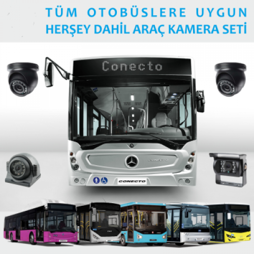  700TVLine Analog 4 Kameralı Otobüs Kamera Seti