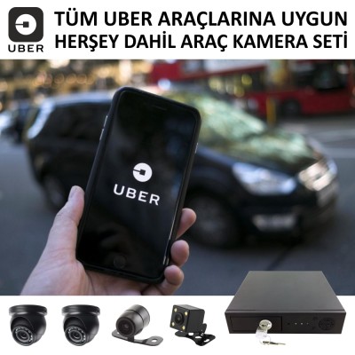 1 Megapiksel 4 Kameralı Kayıtlı Uber Kamera Seti