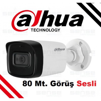 Dahua HAC-HFW1200TL-A-0360B 2mp 80mt IR Bullet HDCVI Sesli Kamera