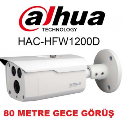 DAHUA HAC-HFW1200D-0360B 2MP 3.6MM 80MT HD-CVI IR BULLET KAMERA