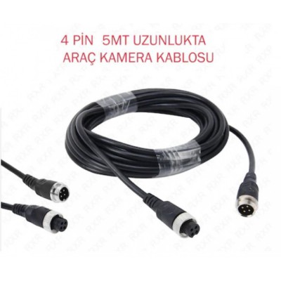 4 PİN ARAÇ VE MOBİL DVR KAMERA KABLOSU 5 Mt.