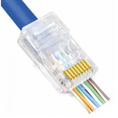 Ez RJ45 Cat6 Yeni Nesil Delikli Jack Konnektör 100 Adet