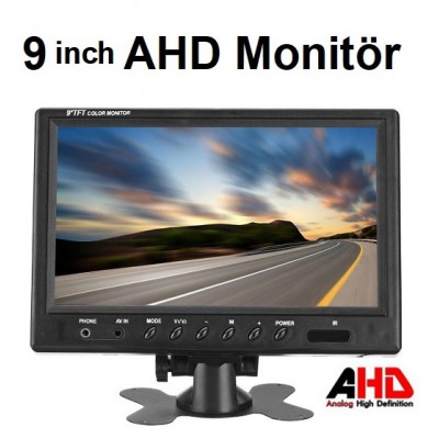 9 İnç Ahd Araç Monitör   AHD KAMERAYI KAYIT CİHAZI OLMADAN ÇALIŞTIRMA ÖZELLİĞİ 2MP AHD 1080P DESTEĞİ