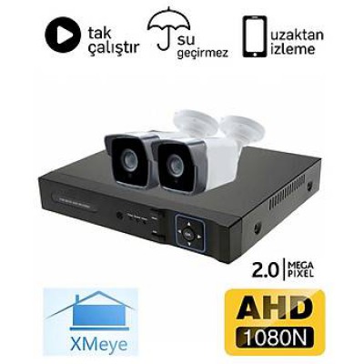 2 Kameralı 2.0mp AHD Eco Paket Kamera Sistemi - P202