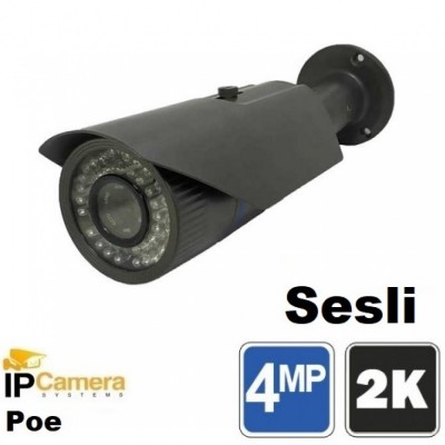 4MP Ultrahd H.265 IP Bullet Kamera SESLİ