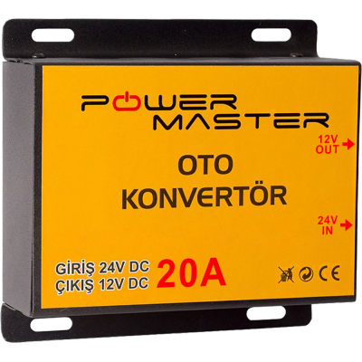 24-12V 20A Powermaster Oto Konvertör