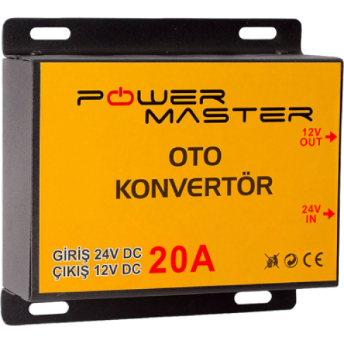 24-12V 20A Powermaster Oto Konvertör