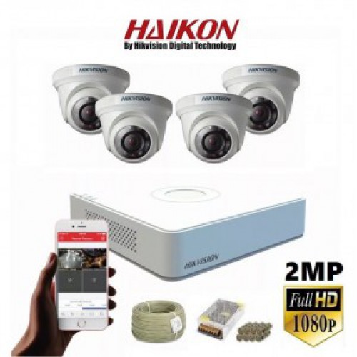 4 KAMERALI HAIKON 2MP FULLHD DOME KAMERA SİSTEMİ