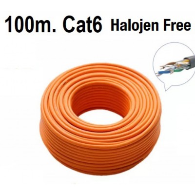 100 Metre Cat6 Halojen Free Lszh Utp 23Awg Network Ağ Kablosu