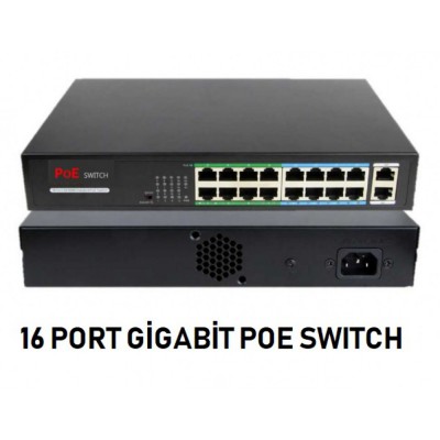 S016P 16 Port Poe Switch 10 100 1000