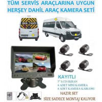 ICS-61 Monitör Kayıtlı Okul Servisi Kamera Seti