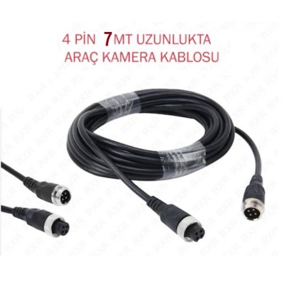 4 PİN ARAÇ VE MOBİL DVR KAMERA KABLOSU 7 Mt.