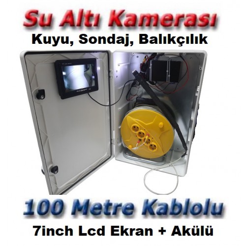 YS-30 Su Altı Kuyu Kamerası Sondaj Kamerası Lcd Ekranlı