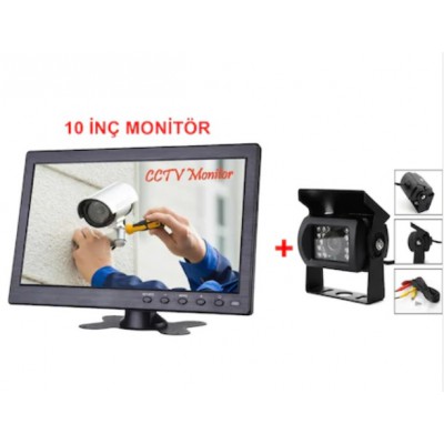 IC-48 Traktör Biçerdöver İş Makinası 10 inç Monitör Kamera Sistemi