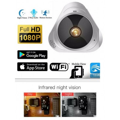 ICS-62 2MP 360 Derece Kablosuz Panaromik Mini IP Kamera 